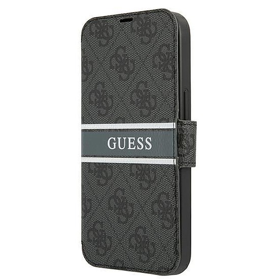 Guess GUBKP13S4GDGR iPhone 13 mini 5.4" szürke/szürke könyv 4G Stripe