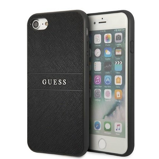 Guess GUHCI8PSASBBK iPhone 7/8 / SE 2020 / SE 2022 fekete/fekete Saffiano szíj