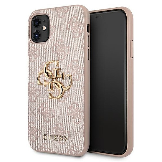 Guess GUHCN614GMGPI iPhone 11 6,1" / Xr rózsaszín / rózsaszín keménytok, 4G nagy fém logó