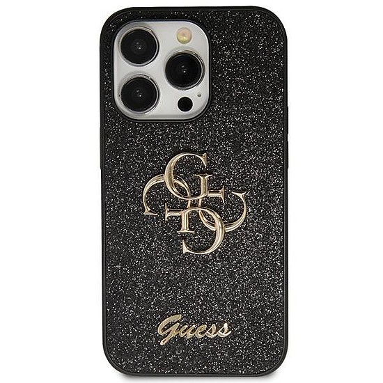 Guess GUHCN61HG4SGK tok iPhone 11 / Xr telefonhoz - fekete Glitter Script Big 4G