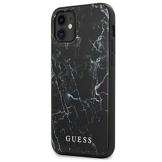 Guess GUHCP12SPCUMABK iPhone 12 mini 5,4" czarny/fekete kemény tok, márvány