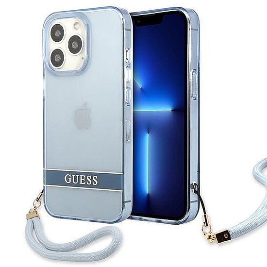 Guess GUHCP13LHTSGSB iPhone 13 Pro / 13 6.1 "kék/kék keménytokos áttetsző Stap