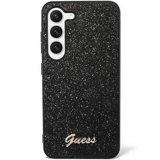 Guess GUHCS23MHGGSHK S23+ S916 fekete/fekete kemény tok Glitter Script