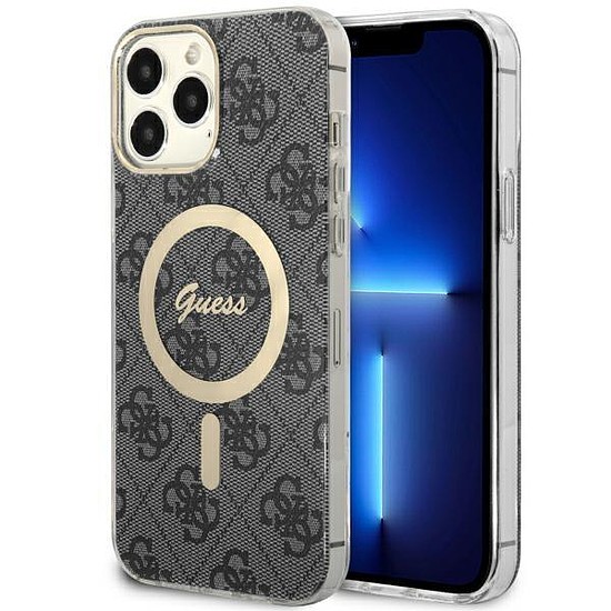 Guess GUHMP13XH4STK iPhone 13 Pro Max 6.7" fekete/fekete keménytokos 4G MagSafe