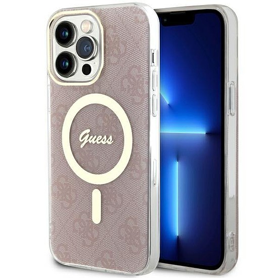 Guess GUHMP13XH4STP iPhone 13 Pro Max 6,7" rózsaszín/rózsaszín kemény tok, 4G MagSafe