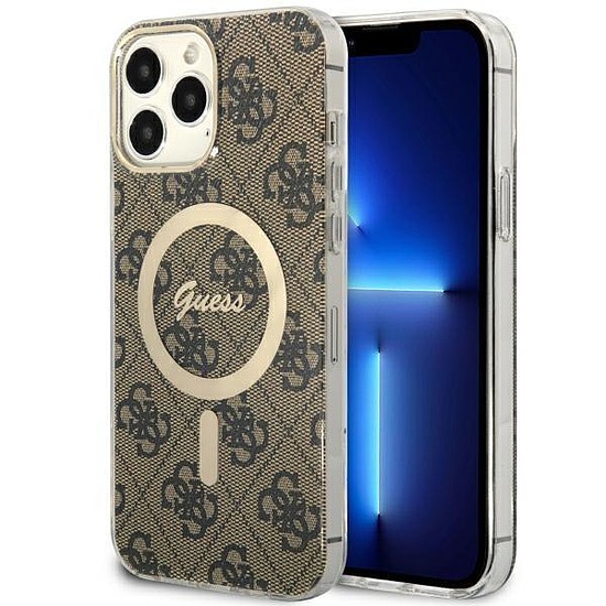 Guess GUHMP13XH4STW iPhone 13 Pro Max 6,7" barna/barna keménytokos 4G MagSafe