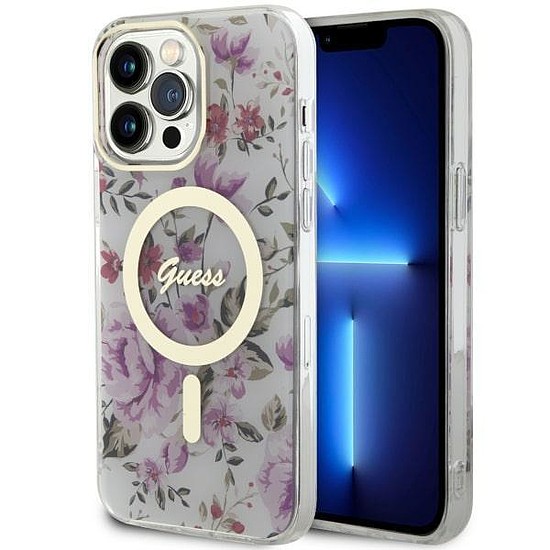 Guess GUHMP14LHCFWST iPhone 14 Pro 6.1" tok, Flower MagSafe