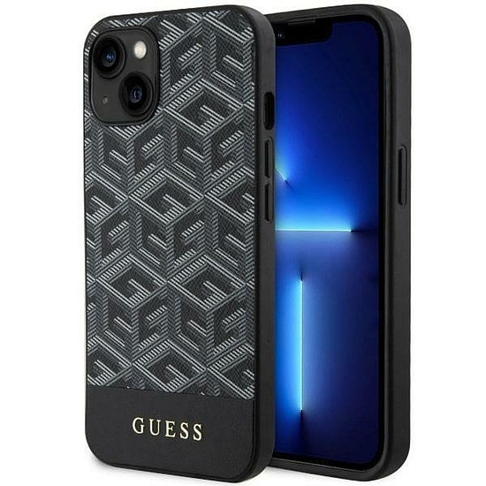 Guess GUHMP14MHGCFSEK iPhone 14 Plus 6,7" fekete/fekete keménytok GCube Stripes MagSafe