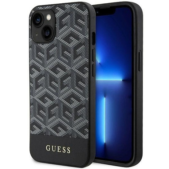 Guess GUHMP14SHGCFSEK iPhone 14 6.1" fekete/fekete keménytok GCube Stripes MagSafe