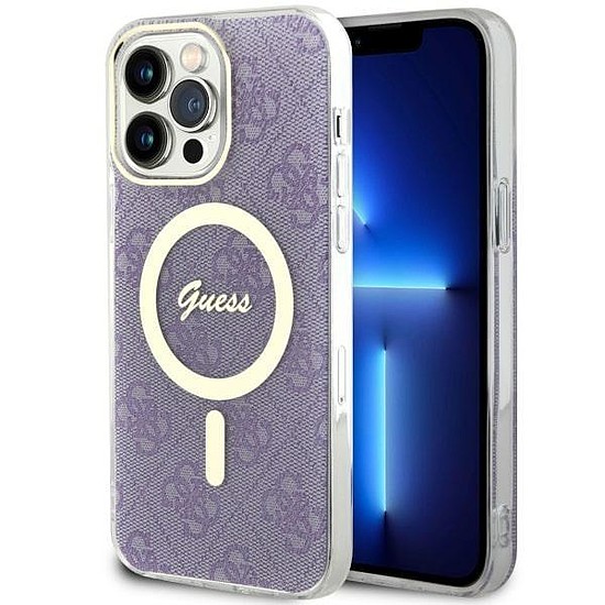 Guess GUHMP14XH4STU iPhone 14 Pro Max 6,7" lila/lila kemény tokos 4G MagSafe