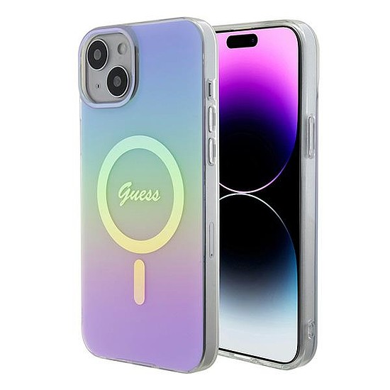 Guess GUHMP15SHITSU iPhone 15 6,1" lila/lila keménytokos IML Iridescent MagSafe