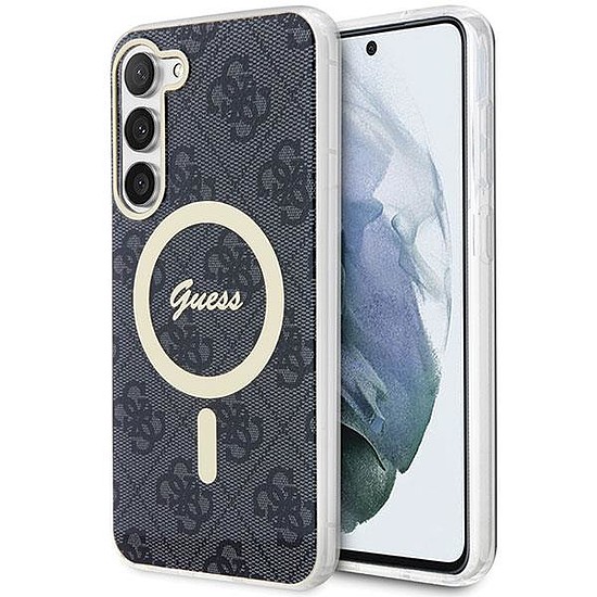 Guess GUHMS23MH4STK S23+ S916 fekete/fekete keménytok 4G MagSafe