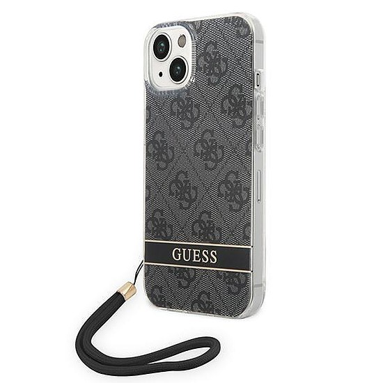 Guess GUOHCP14MH4STK iPhone 14 Plus 6,7 hüvelykes fekete/fekete keménytokos 4G nyomtatószíj