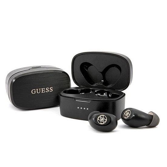 Guess GUTWSJL4GBK TWS Bluetooth fejhallgató + fekete/fekete 4G dokkoló