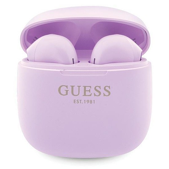 Guess GUTWST26PSU TWS Bluetooth fejhallgató + dokkoló - lila Classic EST logó