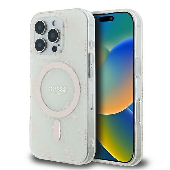 Guess IML 4G Háttér MagSafe iPhone 16 Pro tok - fehér