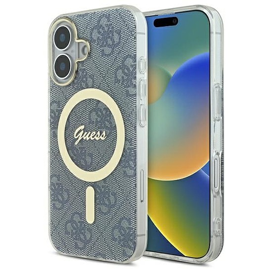 Guess IML 4G MagSafe iPhone 16 tok - kék