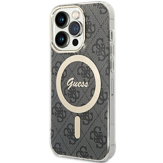 Guess IML 4G MagSafe tok iPhone 15 Pro-hoz - fekete