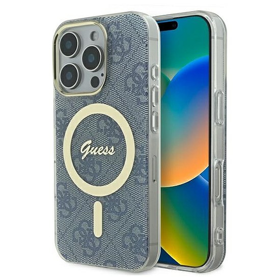 Guess IML 4G MagSafe tok iPhone 16 Pro Max készülékhez - kék