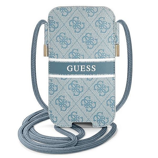 Guess kézitáska GUPHL4GDBL 6.7" kék/kék keménytokos 4G Stripe