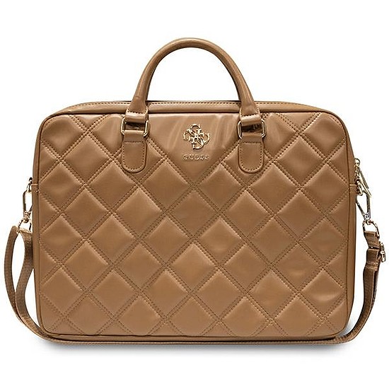 Guess Quilted 4G táska 16"-os laptophoz - barna