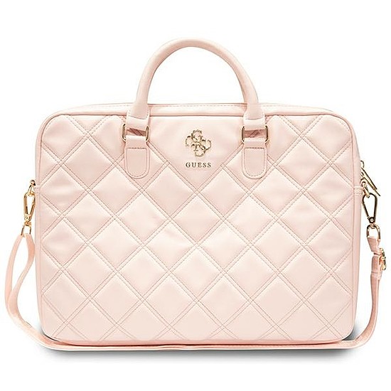 Guess Quilted 4G táska 16"-os laptophoz - rózsaszín