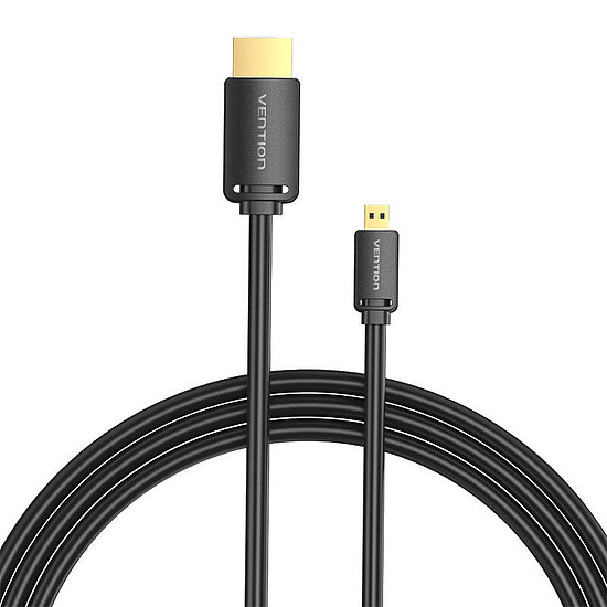 HDMI-D dugó - HDMI-A dugó, 4K HD kábel, 3 m Vention AGIBI fekete