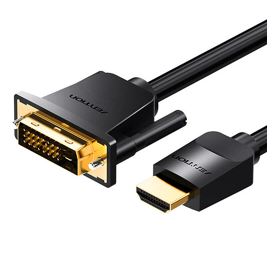 HDMI-DVI kábel 2 m-es Vention ABFBH fekete