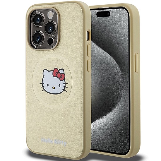 Hello Kitty bőr Kitty Head MagSafe tok iPhone 13 Pro / 13-hoz - arany