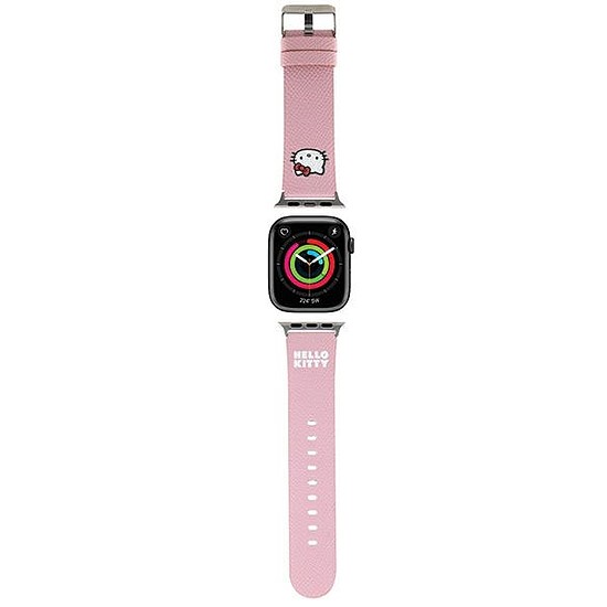 Hello Kitty Kitty fejpánt Apple Watch 38/40/41mm-hez - rózsaszín