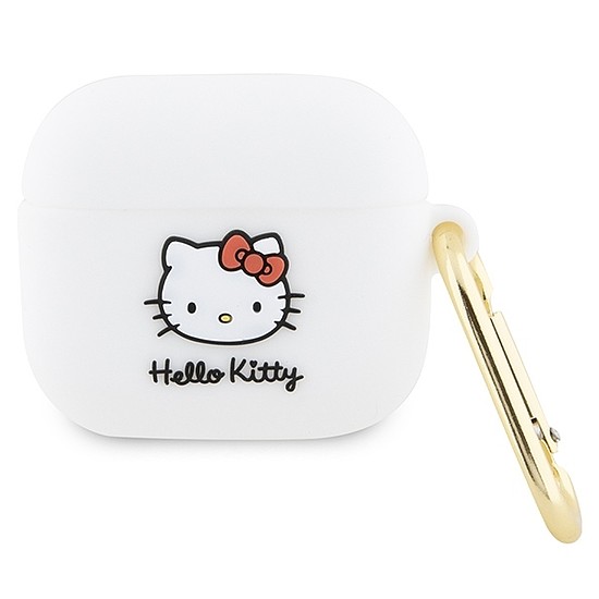 Hello Kitty szilikon 3D Kitty Head tok AirPods 3-hoz - fehér