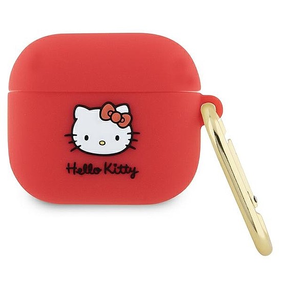 Hello Kitty szilikon 3D Kitty Head tok AirPods 3-hoz - fukszia