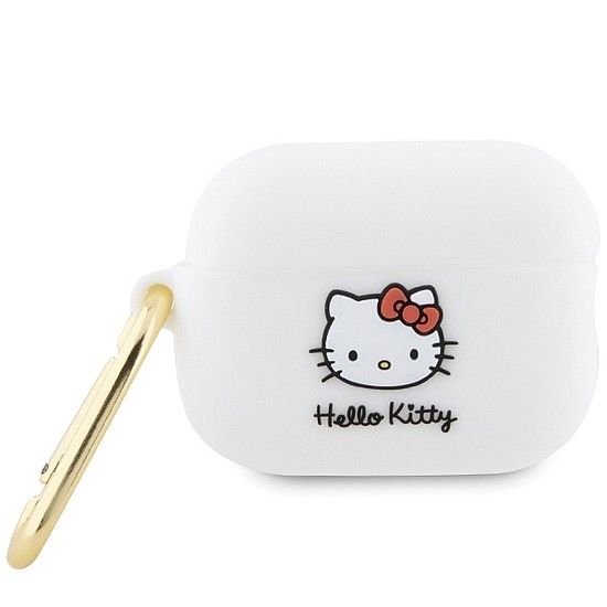 Hello Kitty szilikon 3D Kitty Head tok AirPods Pro 2-höz (2022/2023) - fehér