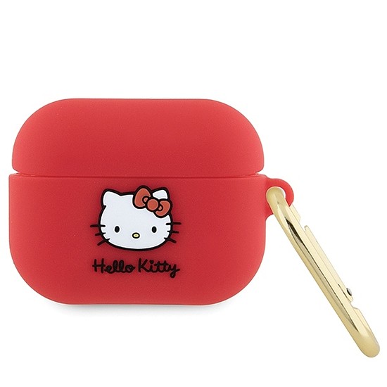 Hello Kitty szilikon 3D Kitty Head tok AirPods Pro-hoz - fukszia