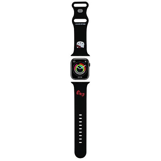 Hello Kitty szilikon Kitty fejszíj Apple Watchhoz 42/44/45/49mm - fekete