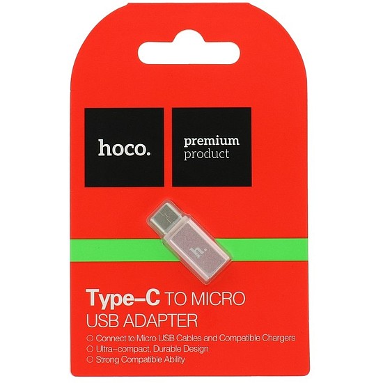 HOCO adapter Micro and Type C rose gold (HC031253)