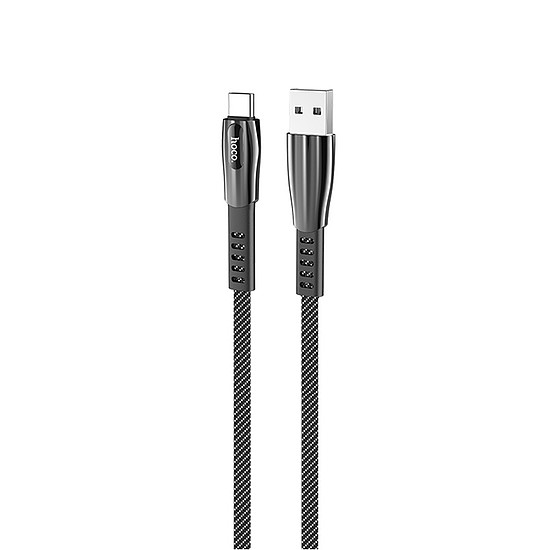 Hoco - Adatkábel Splendor (U70) - USB-A - USB Type-C, 2,4A, 1,2 m - szürke (KF239539)