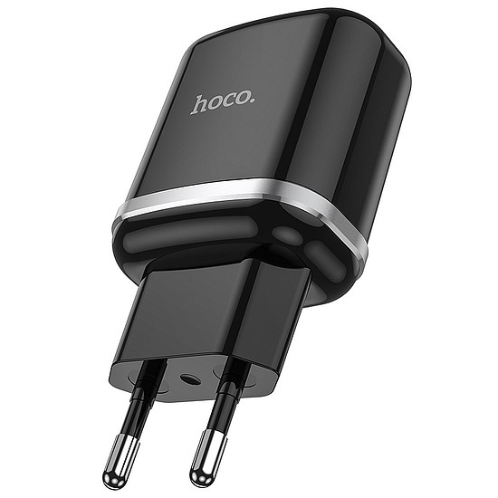 Hoco - Különleges fali töltő (N3) - USB-A, QC 3.0, 18W, 3A - fekete (KF239549)