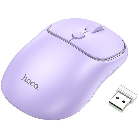 Hoco - Wireless Mouse Royal (GM25) - Négygombos, kétmódusú üzleti 2.4G, 1600 DPI - Romantikus lila