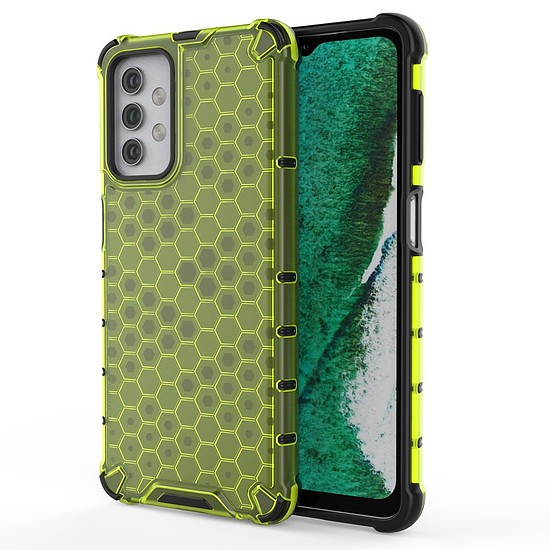 Honeycomb Case páncélburkolat TPU bumper Samsung Galaxy A32 5G zöld