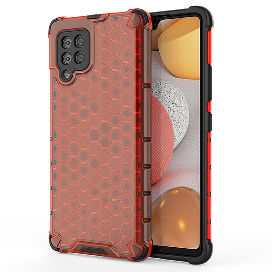 Honeycomb Case páncélburkolat TPU bumper Samsung Galaxy A42 5G piros