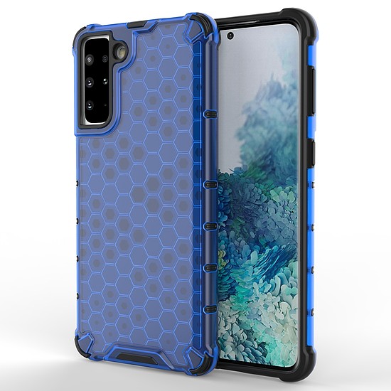 Honeycomb Case páncélburkolat TPU bumper Samsung Galaxy S21+ 5G (S21 Plus 5G) kék