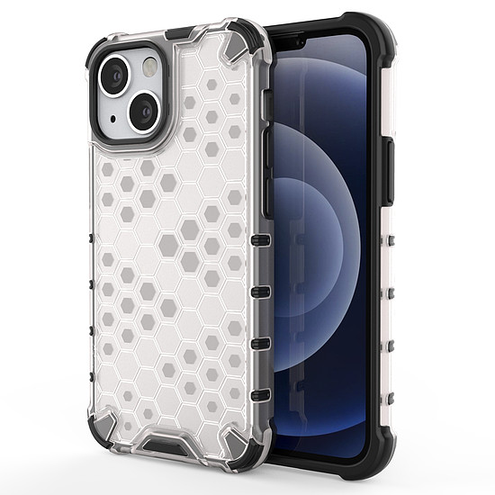 Honeycomb Case páncélburkolat TPU lökhárítóval iPhone 13 mini átlátszóhoz