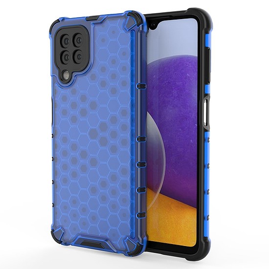 Honeycomb Case páncélburkolat TPU lökhárítóval Samsung Galaxy A22 4G kék