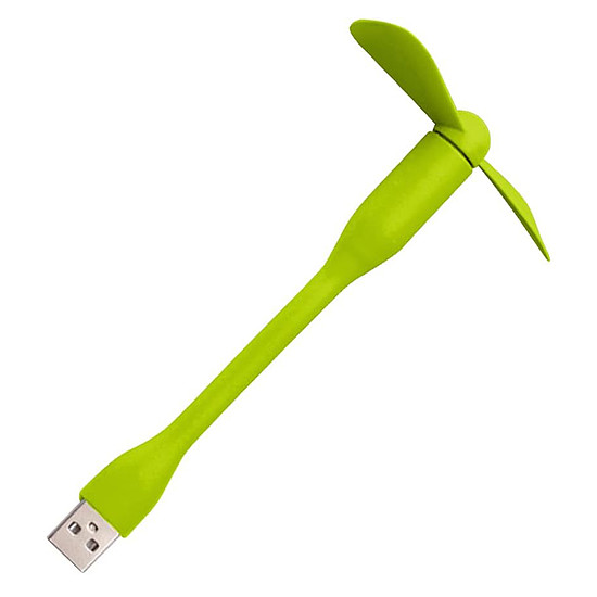 Hordozható USB ventilátor 5V - Techsuit (TUF1) - zöld