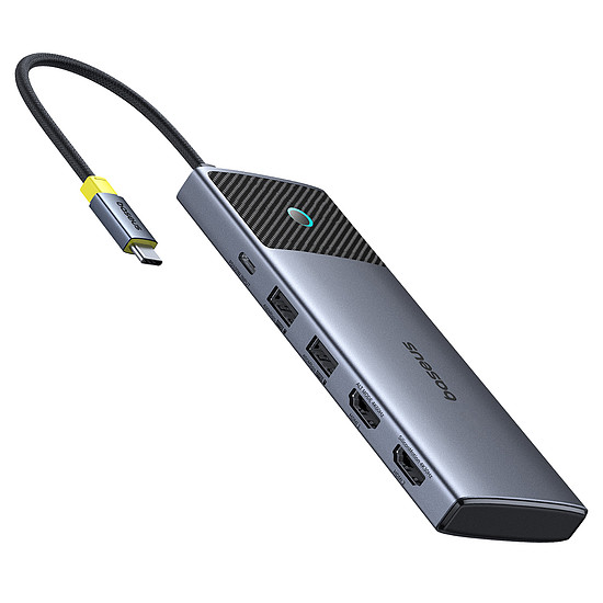 HUB Baseus Metal Gleam Series II 7 az 1-ben USB-C - USB-C PD100W / 2x USB-A / 2x HDMI 4K / USB-A 3.0 / USB-C 3.0