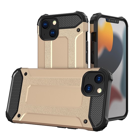 Hybrid Armor Case Erős, robusztus burkolat iPhone 13 arany színű