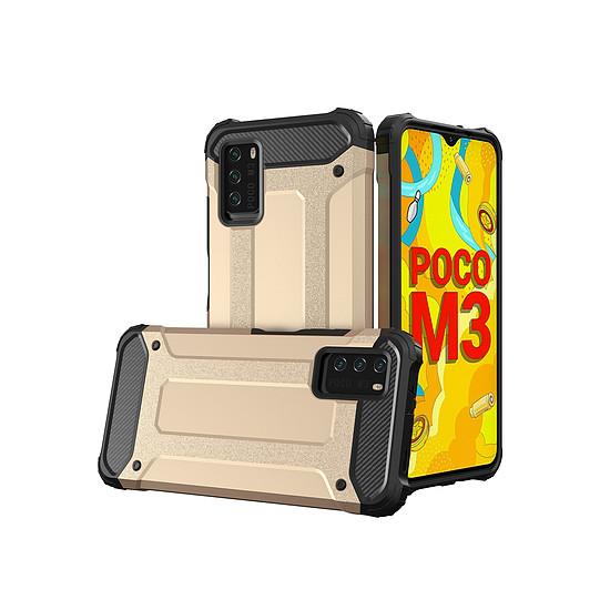 Hybrid Armor Case Erős, robusztus burkolat Xiaomi Redmi Note 10 5G / Poco M3 Pro arany színhez