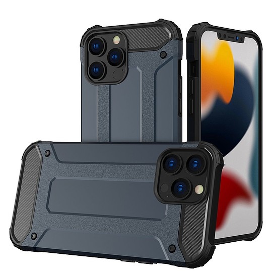 Hybrid Armor tok iPhone 14 Pro Max páncélozott hibrid borításhoz kék