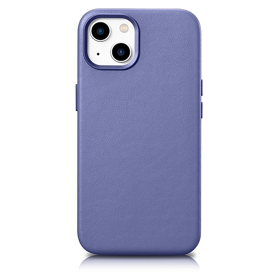 iCarer Case Bőr tokvédő iPhone 14 Light Purple (WMI14220705-LP) készülékhez (MagSafe kompatibilis)